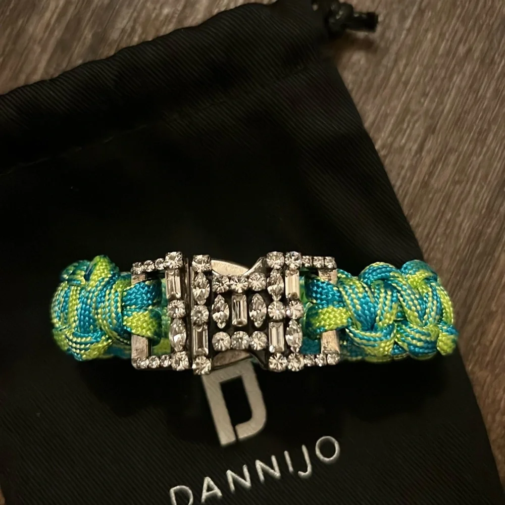 Dannijo braided crystal cuff bracelet